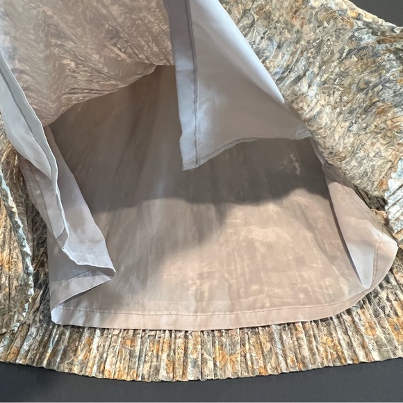 Vintage Pleated Lace Floral Midi Skirt - Picture 6 of 13